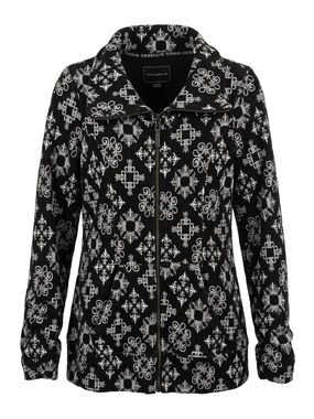 RONIA DEBEllIS MOLLY JACKET MADE IN CANADA POCKETS FUNNEL NECK COTTON SZ M